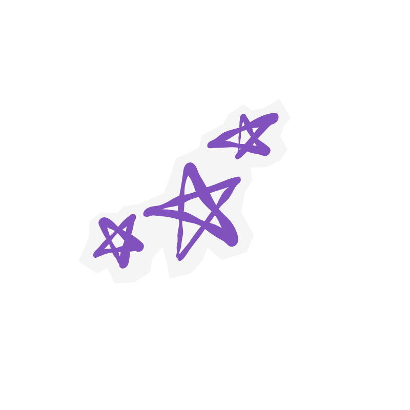 Purple stars doodle